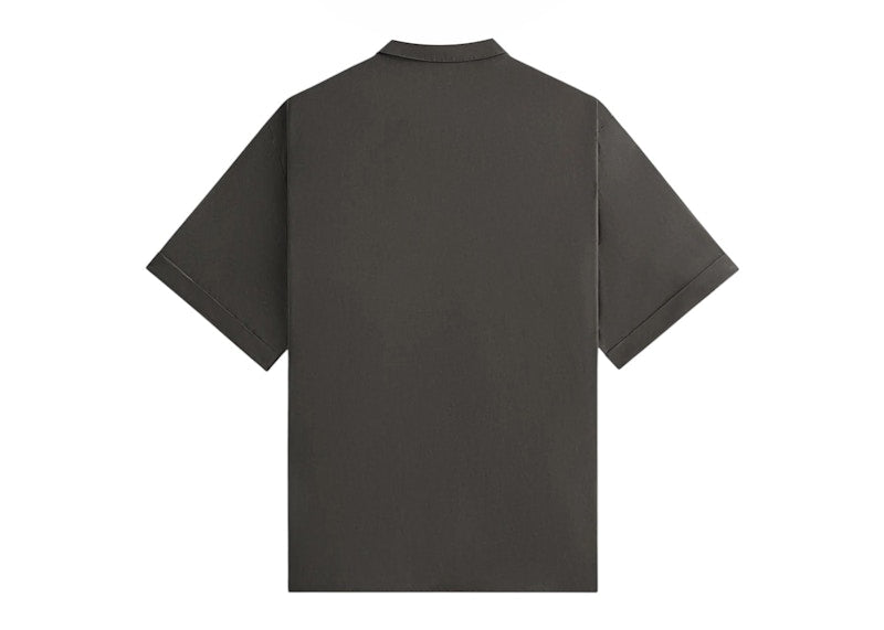 Kith Kin Silk Habotai Short Sleeve Reade Shirt Somber