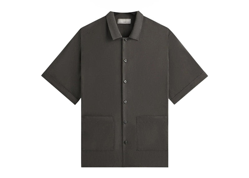 Kith Kin Silk Habotai Short Sleeve Reade Shirt Somber
