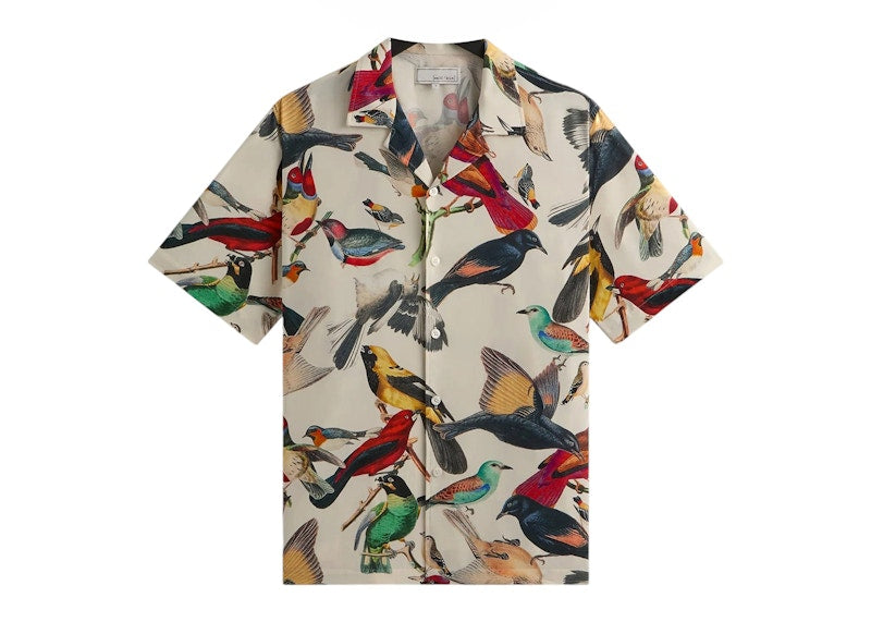 Kith Kin Tropical Bird Camp Collar Shirt Sandrift