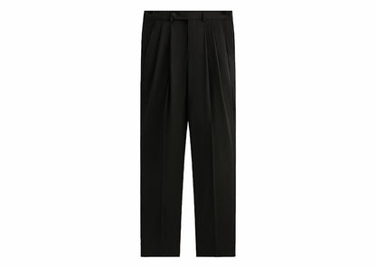 Kith & Kin Tropical Wool Kylan Pleated Trouser Black