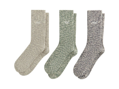 Kith Kithmas 3 Pack Willet Marled Crew Socks Multi