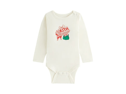 Kith Kithmas Baby Comic Santa Gift Bodysuit Sandrift