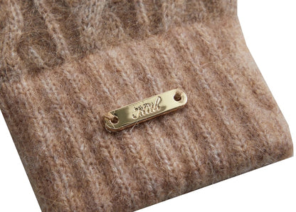Kith Kithmas Cable Knit Fingerless Gloves Quicksand