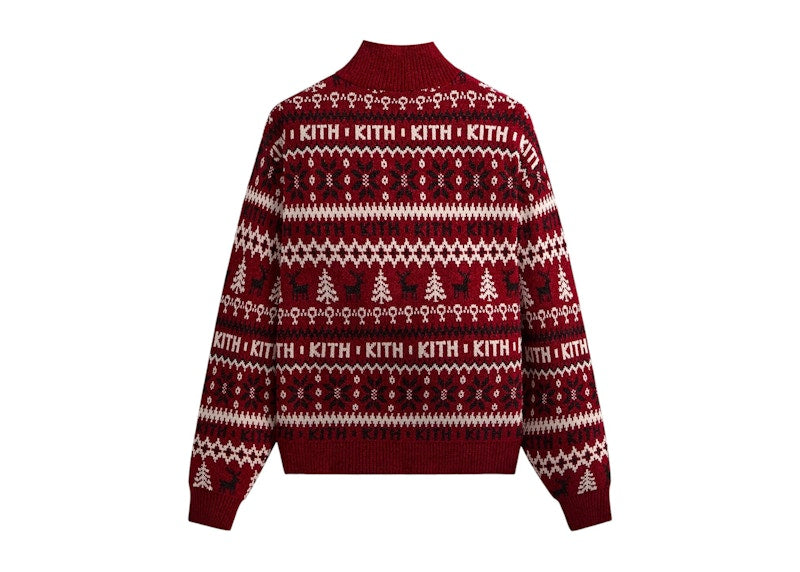 Kith Kithmas Chenille Fair Isle Quarter Zip Allure