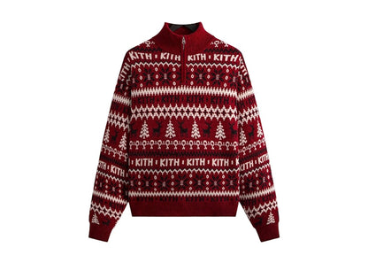 Kith Kithmas Chenille Fair Isle Quarter Zip Allure
