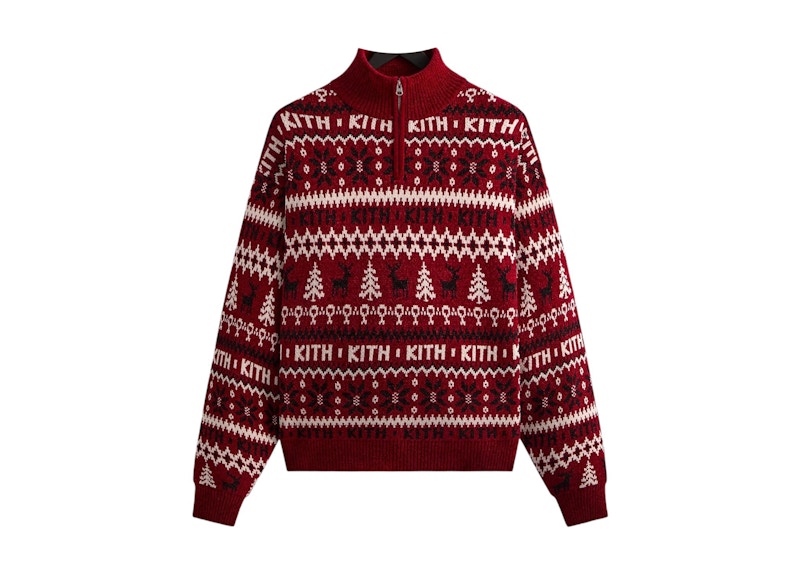 Kith Kithmas Chenille Fair Isle Quarter Zip Allure