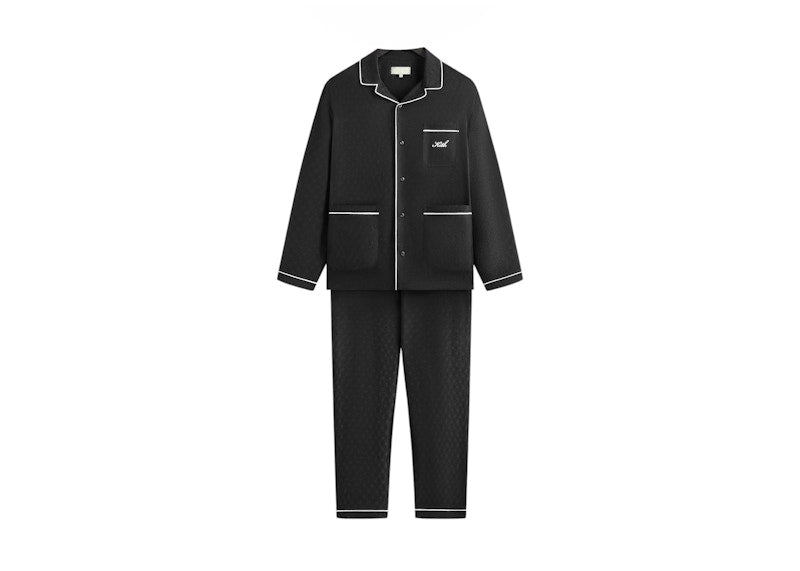 Kith Kithmas Crest Monogram Pajama Set Black