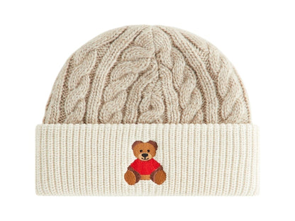 Kith Kithmas Kids Teddy Bear Beanie Heather Oatmeal