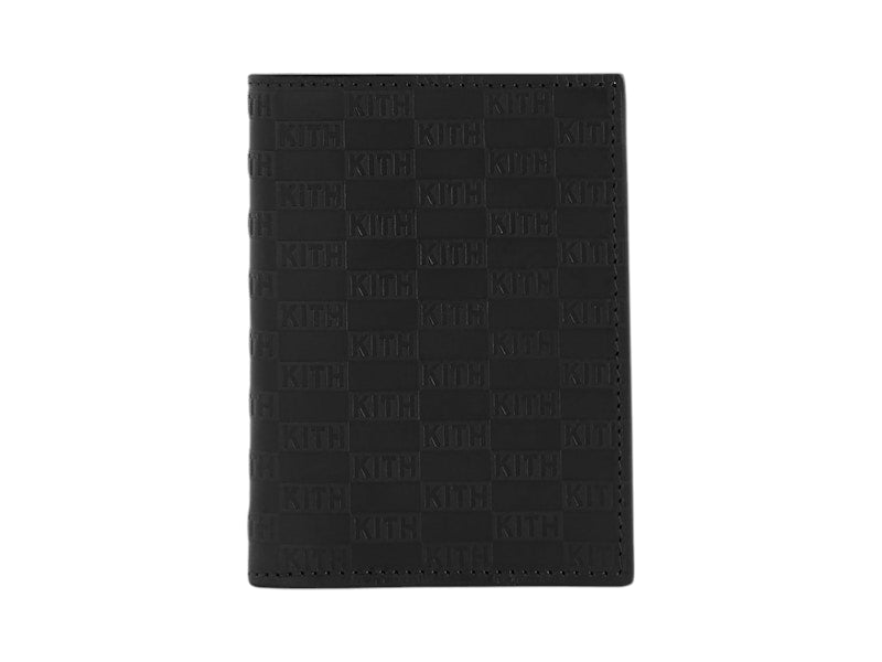 Kith Kithmas Monogram Bi-Fold Wallet Black