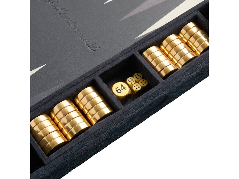 Kith Kithmas Monogram Debossed Suede Backgammon Set Ink