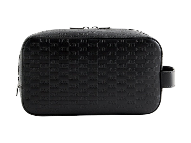 Kith Kithmas Monogram Dopp Kit Bag Black