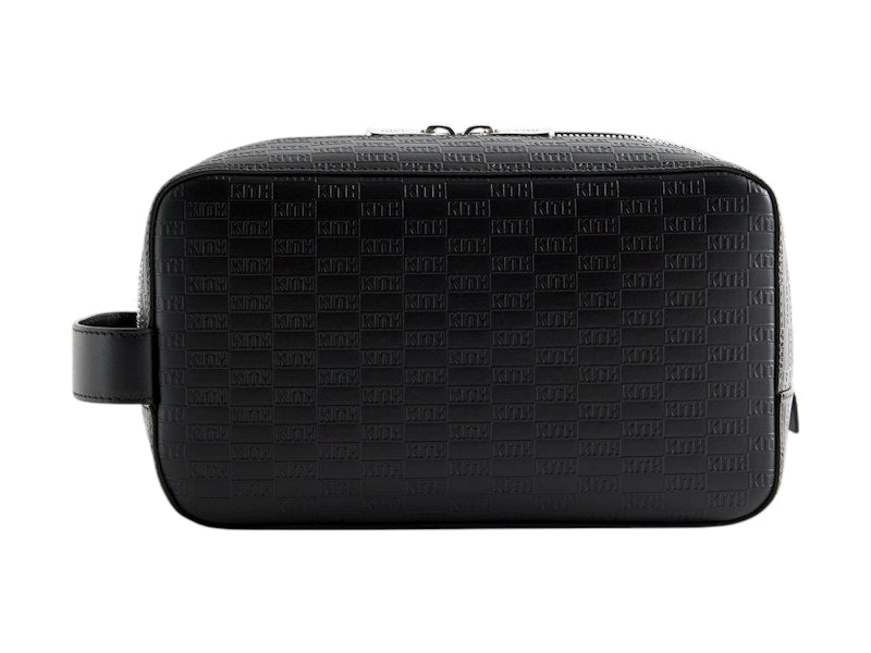 Kith Kithmas Monogram Dopp Kit Bag Black