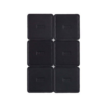 Kith Kithmas Monogram Leather Coasters Black