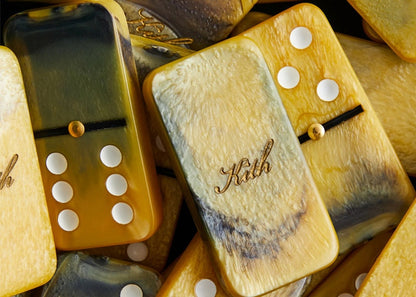 Kith Kithmas Monogram Leather Domino Set Black