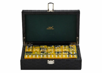 Kith Kithmas Monogram Leather Domino Set Black
