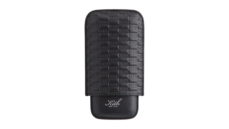 Kith Kithmas Monogram Saffiano Leather Cigar Case (FW25) Black
