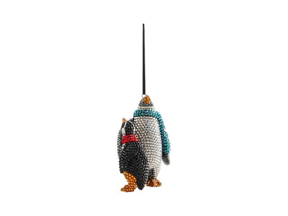Kith Kithmas Penguin Swarovski Crystals Ornament Jet Hematite/Crystal Silver Shade