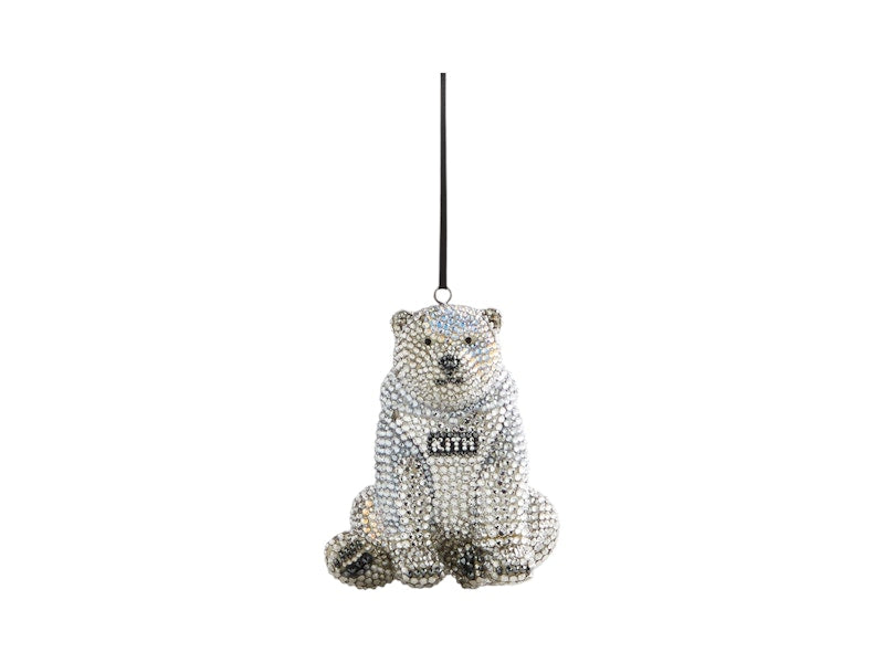 Kith Kithmas Polar Bear Swarovski Crystals Ornament Crystal Shimmer/Jet Hematite