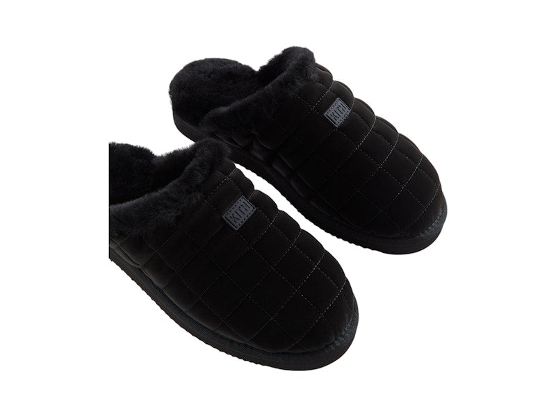 Kith Kithmas Puffed Logo Slippers Black