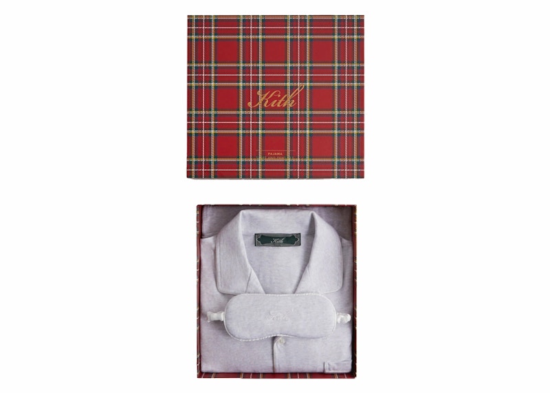 Kith Kithmas Script Pajama Set Light Heather Grey