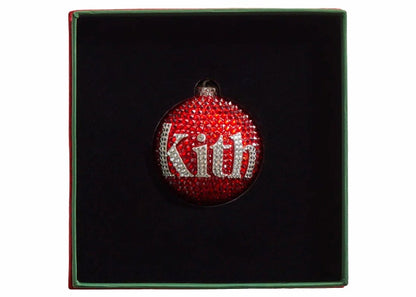 Kith Kithmas Swarovski Crystals Ball Ornament Red
