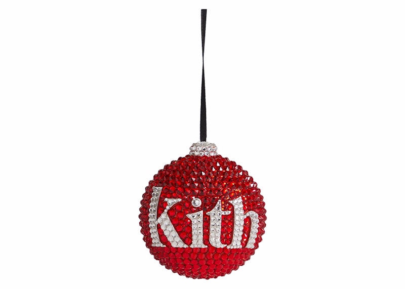 Kith Kithmas Swarovski Crystals Ball Ornament Red