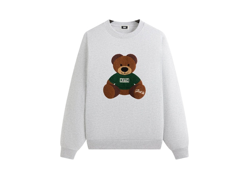 Kith Kithmas Teddy Nelson Crewneck Light Heather Grey