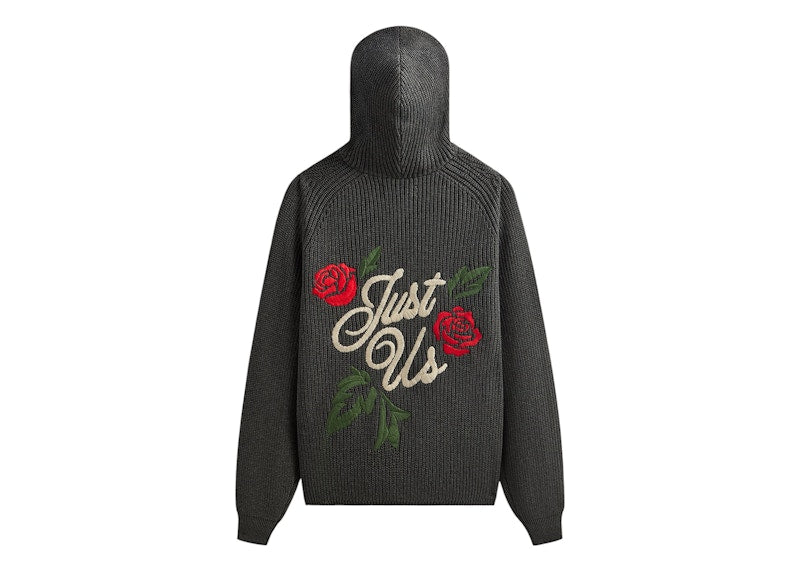 Kith Knit Miles Hoodie Dark Heather Grey