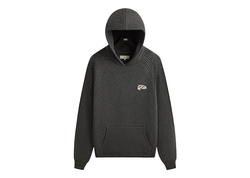 Kith Knit Miles Hoodie Dark Heather Grey