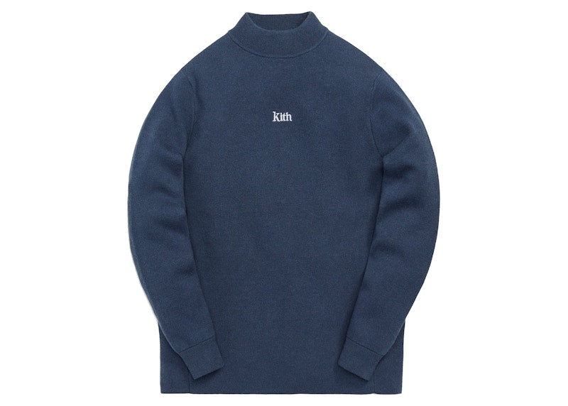 Kith L/S Mockneck Heather Indigo