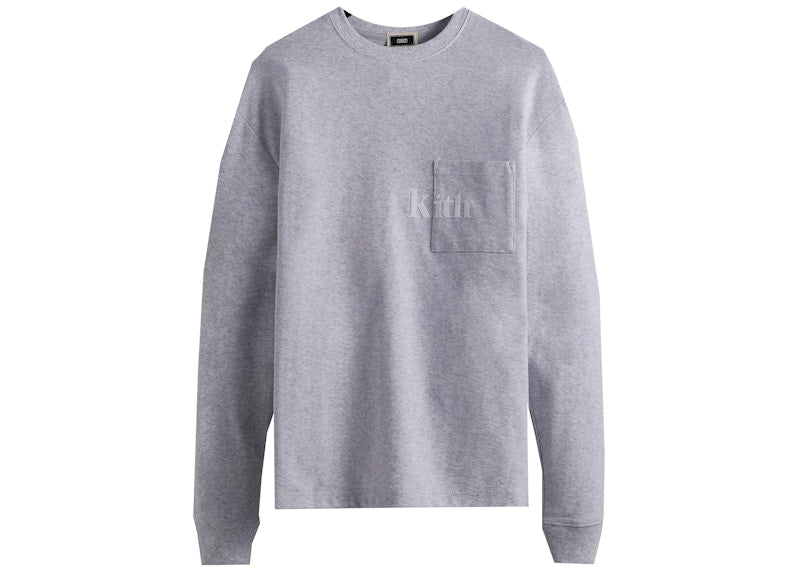Kith L/S Quinn Tee Light Heather Grey