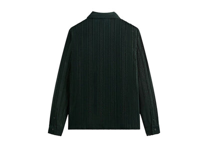 Kith Ladder Lace Long Sleeve Boxy Collared Overshirt Stadium