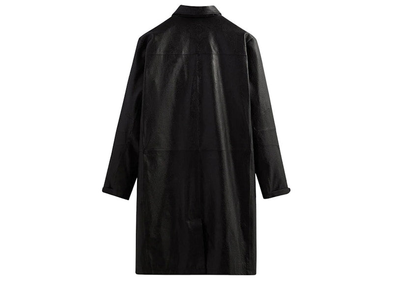 Kith Leather Brighton Overcoat Black