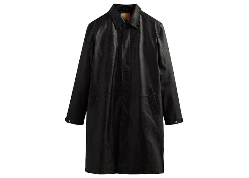 Kith Leather Brighton Overcoat Black