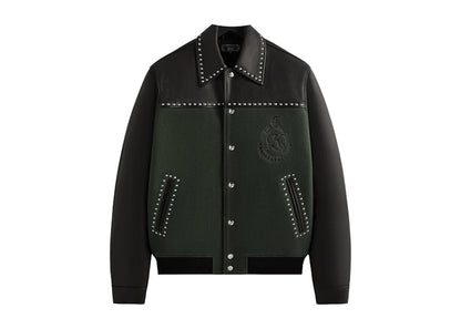 Kith Leather Combo Varsity Jacket Machine