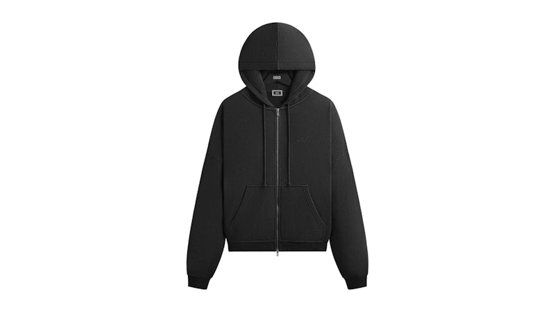 Kith Lofty Fleece Cropped Braxton Hoodie Black