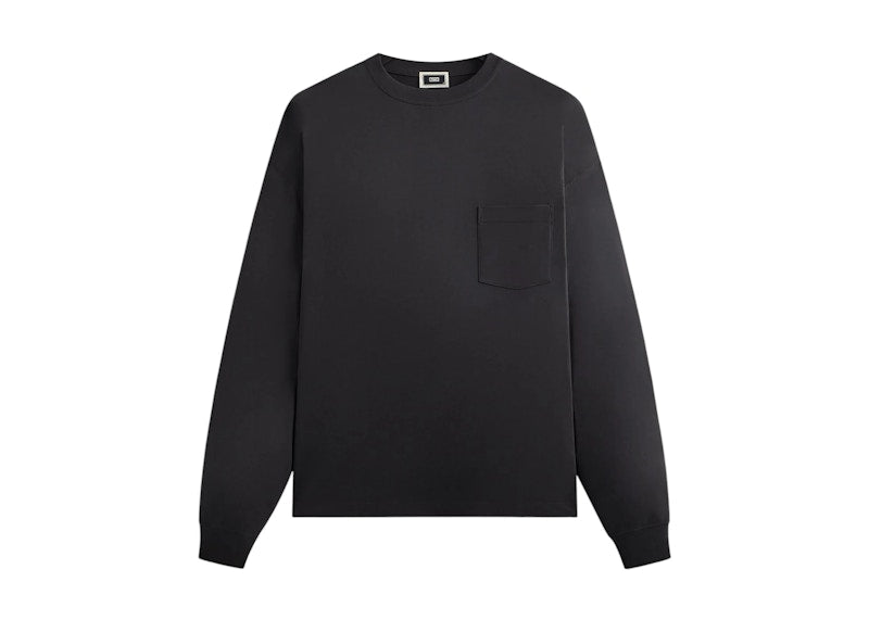 Kith Long Sleeve Leonard Pocket Tee Carbon
