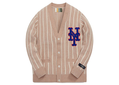 Kith MLB for New York Mets Chenille Cardigan Oatmeal