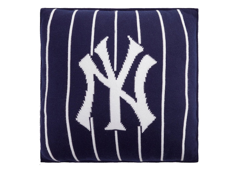 Kith & MLB for New York Yankees Pinstripe Knitted Throw Pillow Nocturnal