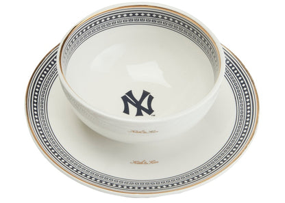 Kith MLB for New York Yankeess 2 Piece Bowl 8" Plate Set Sandrift