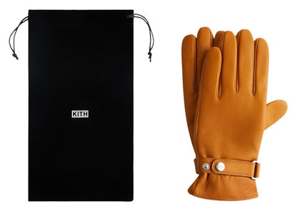 Kith Manhattan Leather Gloves Desert