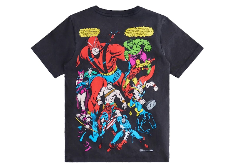 Kith Marvel Kids Spider-Man Allies Vintage Tee Black