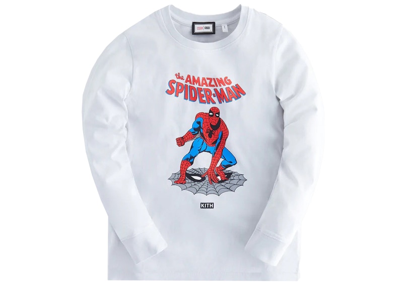 Kith Marvel Kids Spider-Man Amazing Spiderman Vintage L/S Tee Concrete