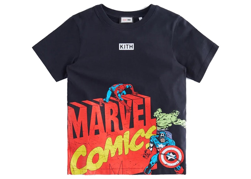 Kith Marvel Kids Spider-Man Avengers Classic Tee Black