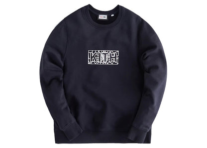 Kith Marvel Kids Spider-Man Web Logo Crew Black