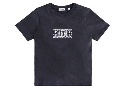 Kith Marvel Kids Spider-Man Web Logo Vintage Tee Black