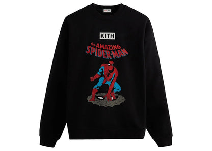 Kith Marvel Spider-Man Allies Vintage Crewneck Black