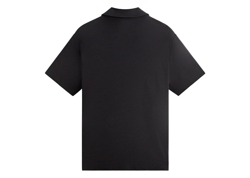 Kith Micro Waffle Drew Polo Black