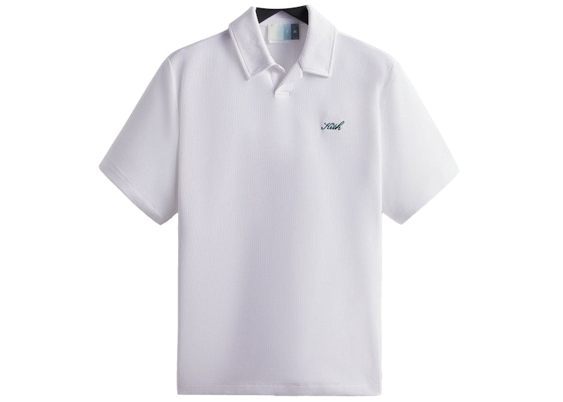 Kith Micro Waffle Drew Polo White