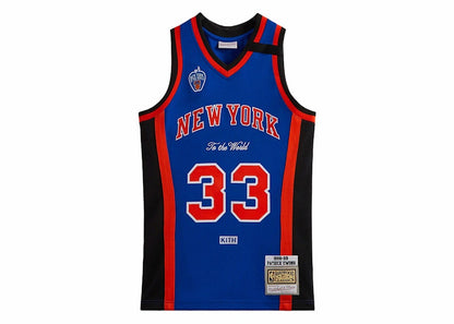 Kith Mitchell & Ness New York Knicks Patrick Ewing Jersey Knicks Blue/Knicks Orange
